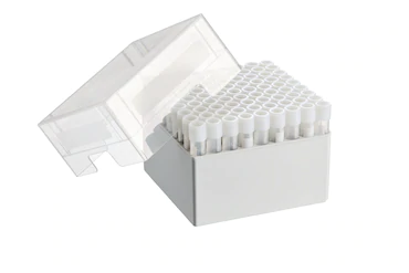 艾本德儲存盒 9 × 9, 可放置 81  個(gè)螺旋蓋（凍存）管， 4  –  5  mL，2  件，高 102  mm，4  英寸，聚丙烯材料，可耐受最低 -86  °C，可高溫高壓滅菌，帶蓋子并具有