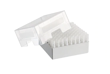 艾本德儲存盒 9 × 9, 可放置 81  個(gè)螺旋蓋（凍存）管， 3   mL，2  件，高 76  mm，3  英寸，聚丙烯材料，可耐受最低 -86  °C，可高溫高壓滅菌，帶蓋子并具有數(shù)字字母標(biāo)識