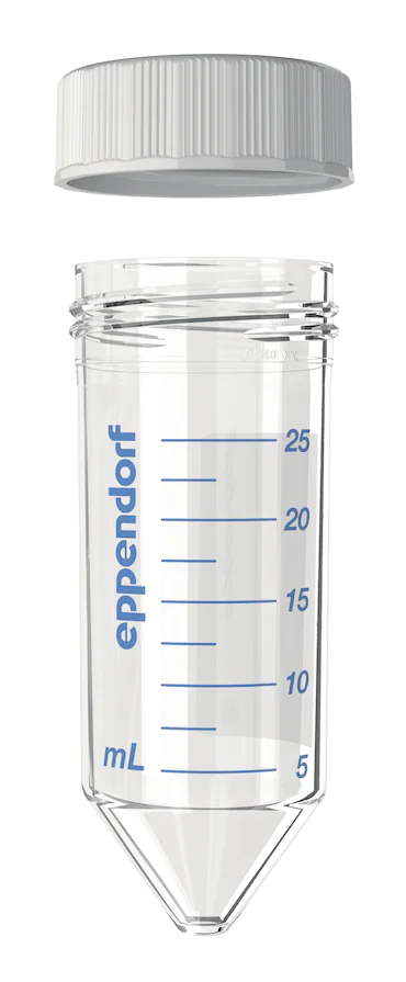艾本德Eppendorf Conical Tubes 25 mL 帶螺旋蓋, 25 mL, 啟動(dòng)套裝，4  個(gè)單離心管架，6  個(gè)轉(zhuǎn)子適配器，轉(zhuǎn)子孔可容納 50  mL 錐形管, PCR 潔凈級(jí), 無(wú)